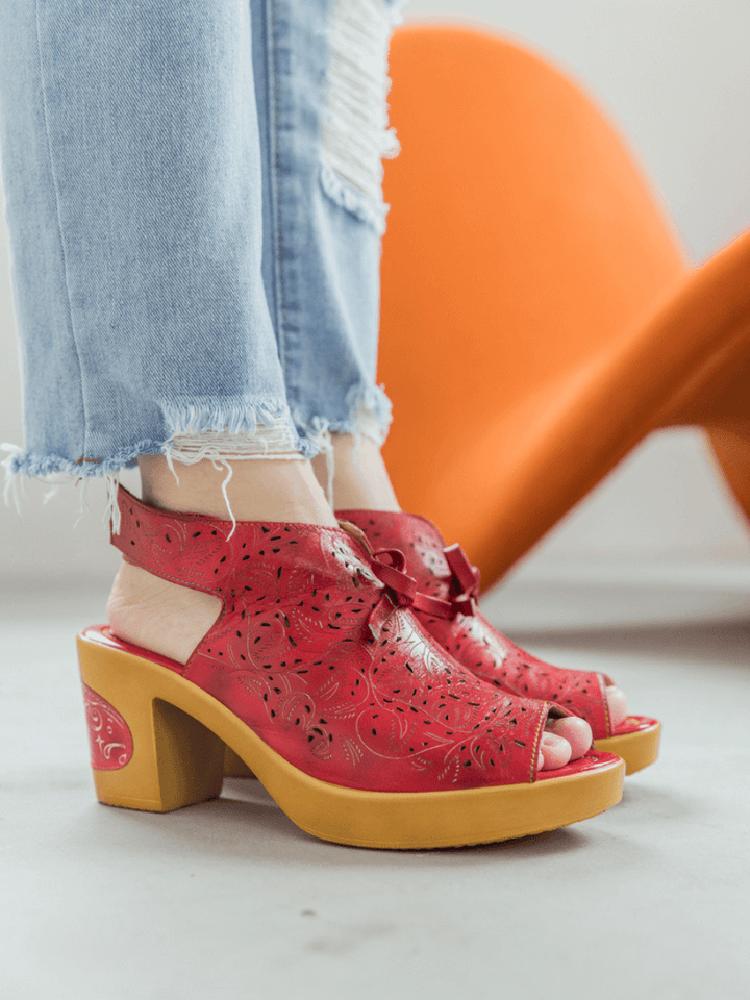 Crimson Tulip Sandal