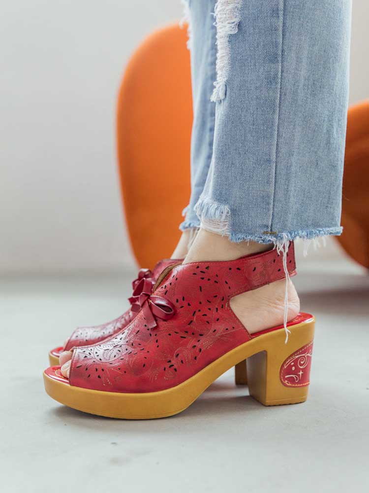 Crimson Tulip Sandal