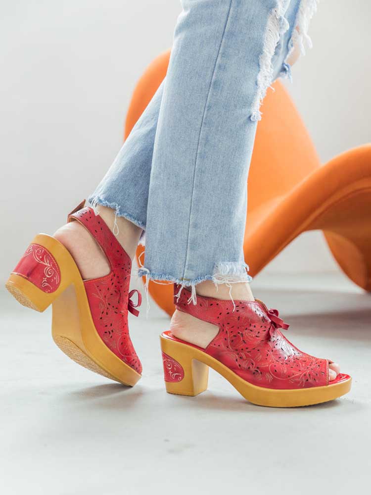 Crimson Tulip Sandal