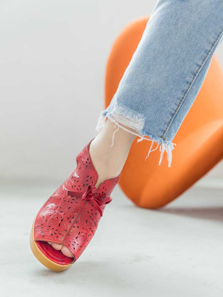 Crimson Tulip Sandal