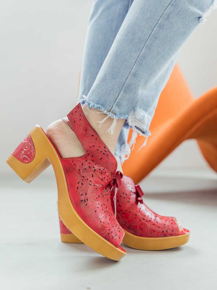 Crimson Tulip Sandal