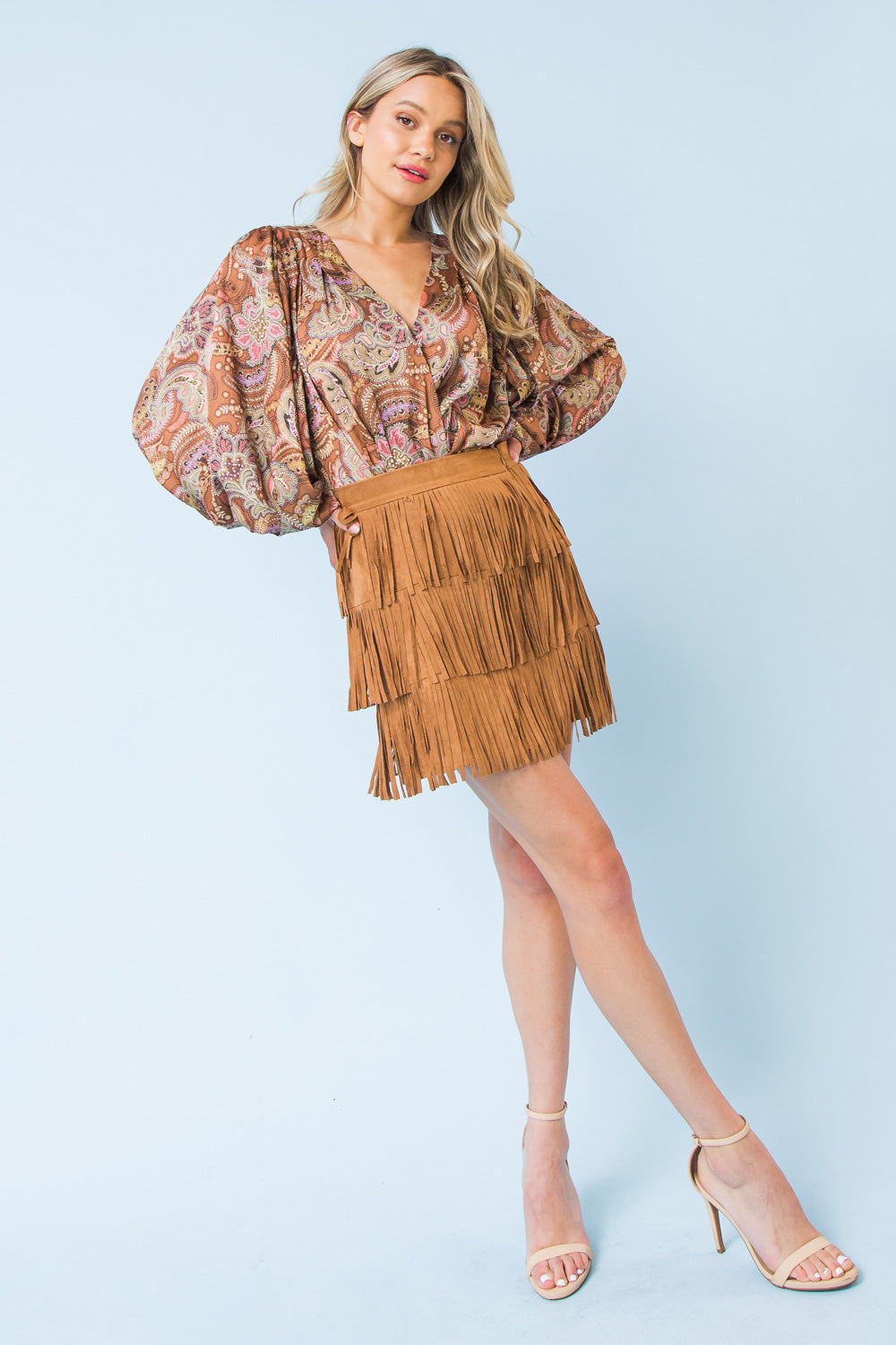 Fringe Mini Skirt