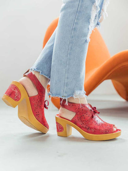 Crimson Tulip Sandal