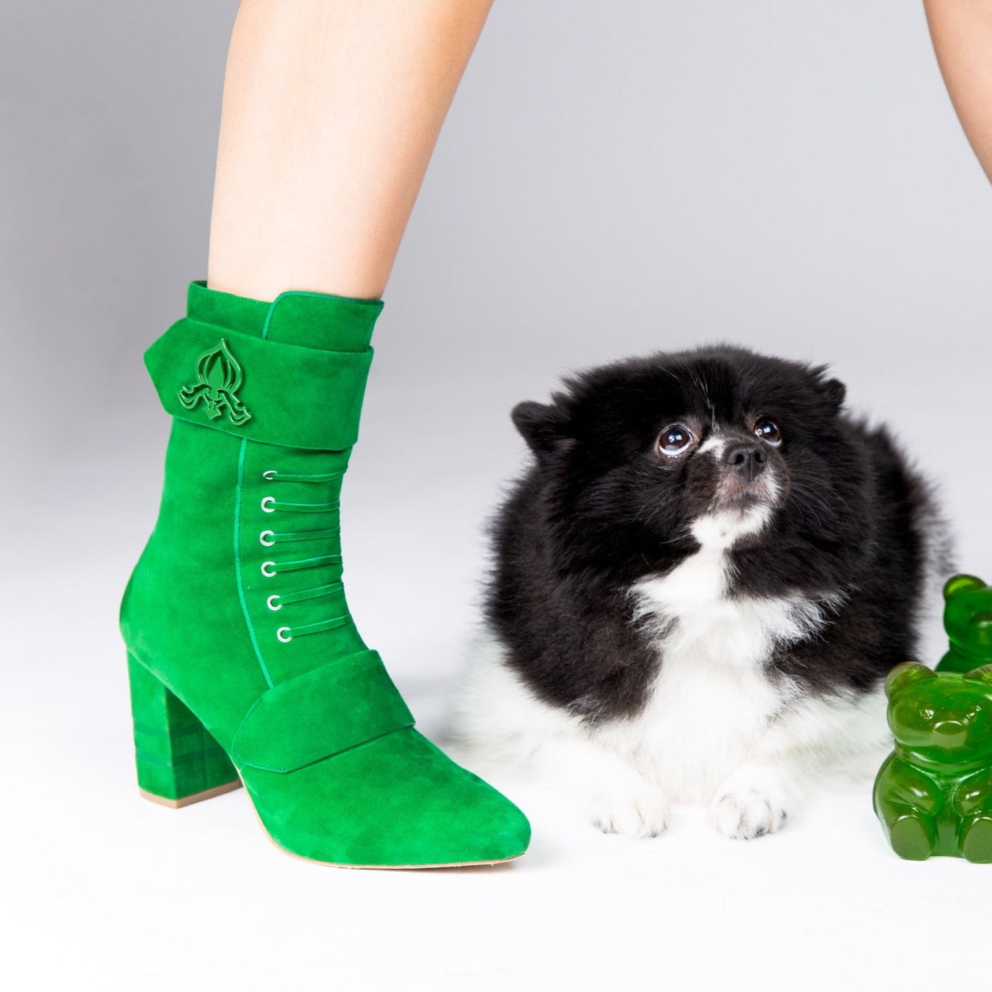 Marta Green Suede Boot